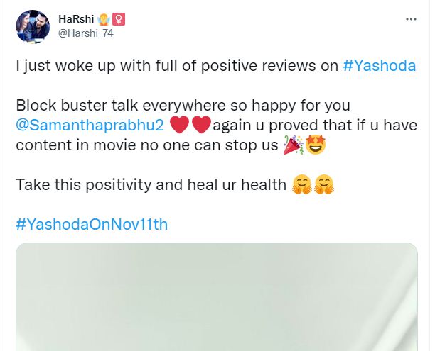 yashodha , samantha , twitter reviews, cinibazaar